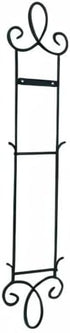 TRIPAR Augusta Narrow Vertical Plate Rack, Black Display (2 Tiers) - Lightweight & Durable - Contains 2 Non-Adjustable Brackets - Elegantly Displa...