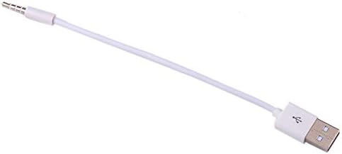 2 Pack for iPod Shuffle Charger Cable USB Data Sync Charging Cord Replacement Jack 3.5mm Male AUX Plug to USB Male Adapter for Apple iPod Shuffle ...