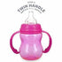 Nuby 3-Stage Wide Neck No Spill Bottle with Handles and Non-Drip Juice Spout, 3 Months, 8 Ounce, Pink...