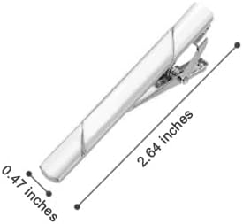 Roctee 4Pcs Tie Clips For Men Skinny Ties, Men's Tie Bars Set For Slim Ties, Silver Gold Clip Tie For Short Neckties, Classic Men's Tie Clasp Acce...