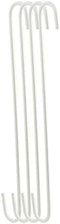 4-Pack 16Inch White Metal Hanging S Hooks - S Shaped Hook Heavy-Duty S Hooks, for Kitchenware, Pots, Utensils, Plants, Towels, Gardening Tools, Cl...