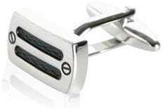 Industrial Silver-Tone Cufflinks...