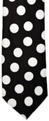 White and Black Polka Dot Tie Necktie Unisex...
