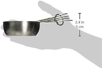 Amco Advanced Performance Measuring Cups - Essential Baking Tools, Multisizes, Silver, Heavy-Gauge Stainless Steel, Ergonomic Design, Space-Saving...