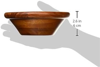 Lipper International Cherry Finished Salad Bowl, Small, 7" Diameter x 2 1/2" Height, Single Bowl...