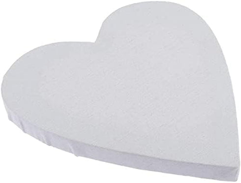 Heart Shaped White Blank Painting Canvas Wooden Framed Artist Pre-Stretched Canvas Panel Plain Small Canvas Crafts Boards for Students Artists Pai...
