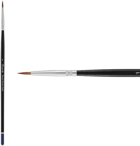Creative Mark Rhapsody Kolinsky Sable Short Handle Brush - # 1, for Artists, Students, Professionals - Excellent Spring, Full Belly Washes, Englis...