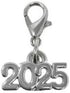 Grandchildren Photo Christmas Ornament - Dated 2025 Charm - Red White and Green Enameled and Jeweled Accents - Grandkids Picture Xmas Ornaments fo...