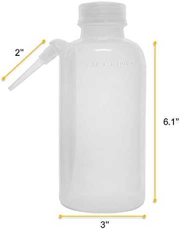 EISCO Wash Bottle, 500ml - Polyethylene - Translucent, Unbreakable - Screw Cap with Down Spout for Dispensing Liquid Labs...