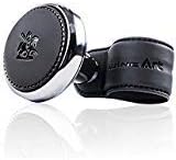 Leather Power Handle Knob Handle Steering Wheel Car Accessories BLACKSUIT (Black)...