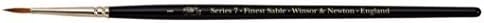 Winsor & Newton Series 7 Kolinsky Sable Brush, Round SH #1,Black...