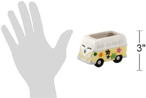 The Bridge Collection Hippy Vehicle Planter Pot (Yellow Bus - Hanging)...