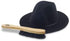 Fedora Hat Brush Lint Remover Duster Brushes for Felt Hats 100% Horse Hair (Black) Wood Brush...