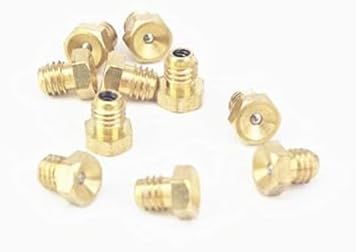 20Pcs Gold Metric Male Thread Flush Straight Grease Nipple Fitting for Machine Tool Accessory greaseing Fittings(M6x1mm),Pipe Fittings,Tools and H...