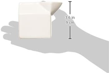 HIC Kitchen Milk Carton Creamer, Fine White Porcelain, 6-Ounces...