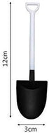 50pcs Disposable Plastic Dessert Cake Scoop Shovel Shape Mini Ice Cream Spoon Pudding Dessert Spoons Party Supplies, Black...