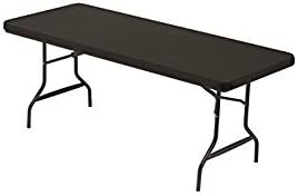 Iceberg iGear Stretch Fabric Table Top Cap Cover, fits 6' Tables, Polyester/Spandex, Black, 30" W x 72" L...