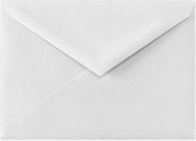 LUXPaper 6Bar A6 Baronial Invitation Envelopes | Pointed Flap | 4 3/4" x 6 1/2" | Bright White | 70lb. Text | 50 Qty...