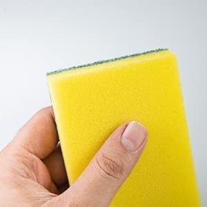DecorRack 56 Cleaning Scrub Sponges for Kitchen, Dishes, Bathroom, Car Wash, One Scouring Scrubbing One Absorbent Side, Abrasive Scrubber Sponge D...