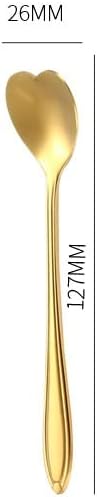 20 Pieces Stainless Steel Coffee Spoon Creative Dessert Spoons for Sugar, Stir, Ice Cream, Cake, Teaspoon Set Heart Shaped Spoons Gold...