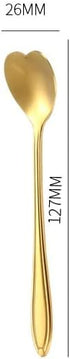 20 Pieces Stainless Steel Coffee Spoon Creative Dessert Spoons for Sugar, Stir, Ice Cream, Cake, Teaspoon Set Heart Shaped Spoons Gold...