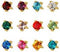 Studex 24K Plated Surgical Steel 3mm Regular Size Ear Piercing Earrings Studs in Prong Style Setting, 12 Pair Mixed Colors Yellow Metal...