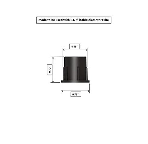FENCE & DECK RITE Baluster connectors for ¾” OD Metal balusters. Black Polypropylene. (50)...