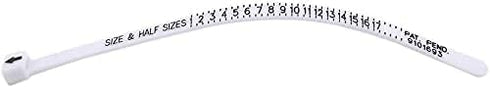 1Pc White Finger Measuring Belt Jewelry Measurement Plastic Unisex Ring Sizer Supplies,United States Attractive Design?Jewelry Sizers and Mandrels...