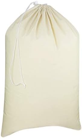 COTTON CRAFT Extra Large Laundry Bags - Heavy Duty Cotton Canvas Drawstring Closure Washable Laundry Bag - Back to School Travel College Dorm Bask...
