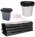 100pcs Black Disposable Clean Garbage Bags Not Leak Bulk Plastic Home Kitchen Office Saving Recycled Trash Bag Outdoor Travel Dinner Hotel Restaur...
