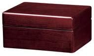 Elegant Rosewood Double Ring His and Her Rings Box Premium Wooden Box with White Leather interior and Metal Hinge (Double Ring Set)...