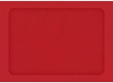 LUXPaper A7 Full Face Window Envelopes | Peel & Press | 5 1/4" x 7 1/4" | Ruby Red | 80lb. Text | 50 Qty...