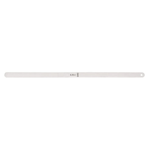Starrett Tempered Steel Thickness Gage or Feeler Stock with Rounded Ends - Ideal for Carpenters and Home Improvement - .25mm Thickness, 30cm Lengt...