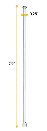 EISCO 10PK Glass Stirring Rods, 7.9" - Spade & Button Ends, 6mm Diameter - Excellent for Laboratory or Home Use - Borosilicate 3.3 Glass...