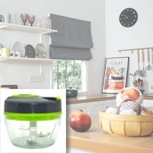 3 in 1 Manual Food Processor Vegetable Chopper dicer for onions garlic fruit nuts Hand Pull String Cutter Slicer Strip Cutter BPA FREE,2 cup,Gray...