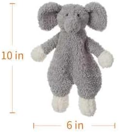 Apricot Lamb Stuffed Animals Security Blanket Gray Elephant Infant Nursery Character Blanket Luxury Snuggler Plush(Gray Elephant, 10 Inches)...