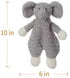 Apricot Lamb Stuffed Animals Security Blanket Gray Elephant Infant Nursery Character Blanket Luxury Snuggler Plush(Gray Elephant, 10 Inches)...