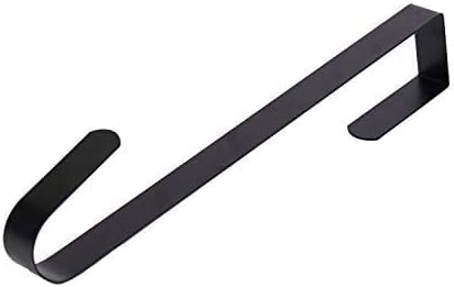 Sattiyrch 15" Wreath Hanger for Front Door,Sturdy Steel Wreath Door Hanger,Over The Door Hanger Hook (Black,1)...