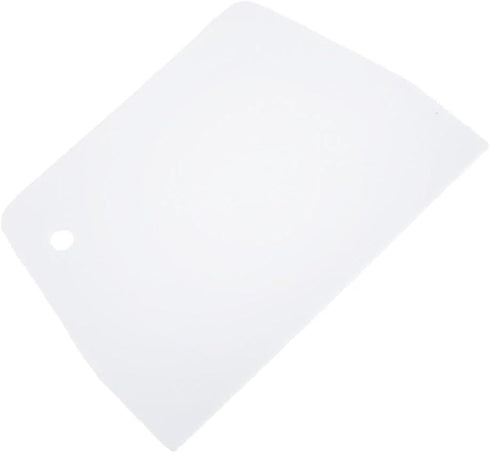 White Plastic Dough Scraper Cream Smooth Cake Flour Spatula Cutter Kitchen Baking Pastry Tool Plastic Dough Scraper Tool Spatulas Cooking Utensils...
