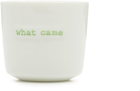Word Range - Ceramic Set of 4 Egg Cups - Gift Boxed - What Came First the Chicken or the Egg...