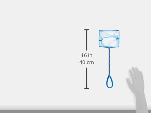 Marina 4-Inch Blue Fine Nylon Net with 10-Inch Handle, Aquarium Maintenance Tool, Blue, 11274...