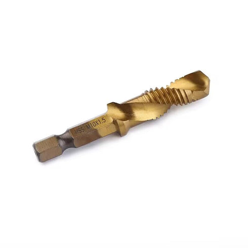 Titanium Combination Tap Drill Bit Set 6 Pcs Multi-Function Bit Set...