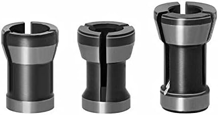 3Pcs Assortment Chuck (6mm 6.35mm, 8mm) Router Collet Set 6mm 6.35mm 8mm Chuck Heads Adapter for Drills Engraving Trimming Carving Machine Electri...