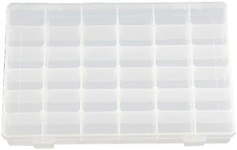 36 Grids Clear Plastic Jewelry Box Organizer Storage Container with Removable Dividers...