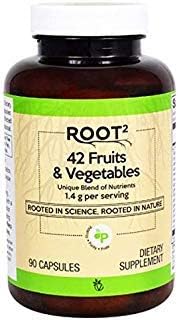 Vitacost ROOT2 42 Fruits and Vegetables 1.4 Gram Per Serving - 90 Capsules...