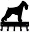 Miniature Schnauzer (Natural Ears) - Key Holder & Dog Leash Hanger for Wall - Large 9 inch Wide with 5 Hooks - Made in USA...