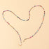 Boho Rainbow Beaded Necklace Layered Neck Chain Multi Color Bead Choker Necklaces Shell Star Butterfly Collar Jewelry Colorful Flower Chain Beach ...