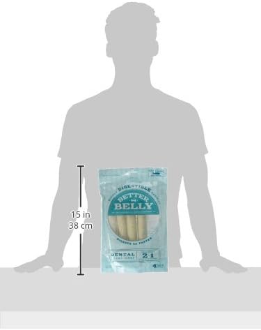 Better Belly Highly Digestible Rawhide Dental Chews, Treat Your Dog to a Chew with NO Artificial Colors or Flavors 4 Count (Pack of 1)...
