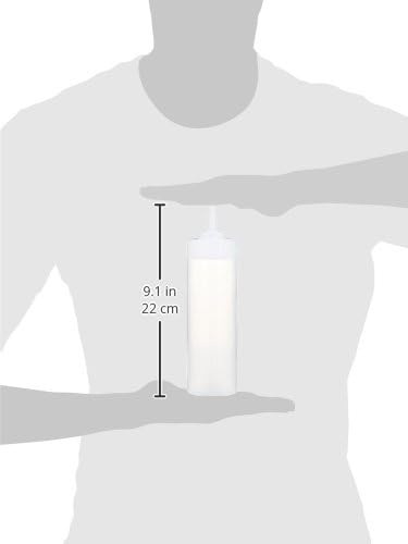 Winco Chocolatier's Wide Mouth Squeeze Bottles for Chocolate, 12-Ounce, 6-Pack...