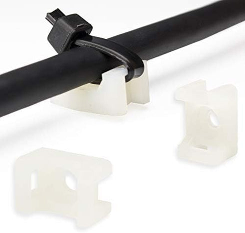 QualGear CM2-W-100-P Cable Tie Mount, White...
